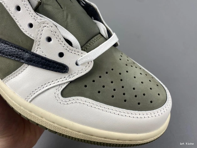 1st Kicks Shoes 1 OLIVE SCOTT OG MEDIUM JORDAN TRAVIS DM7866-200 X LOW AIR 0818